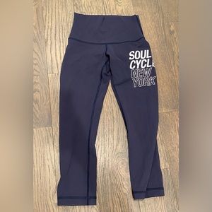 Navy Lululemon Capri-Length Leggings - Soul Cycle New York - Size 4